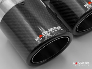 FIAT 124 Performance Exhaust by MADNESS - Monza - Dual Exit w/ Carbon Fiber Quad Tips V1